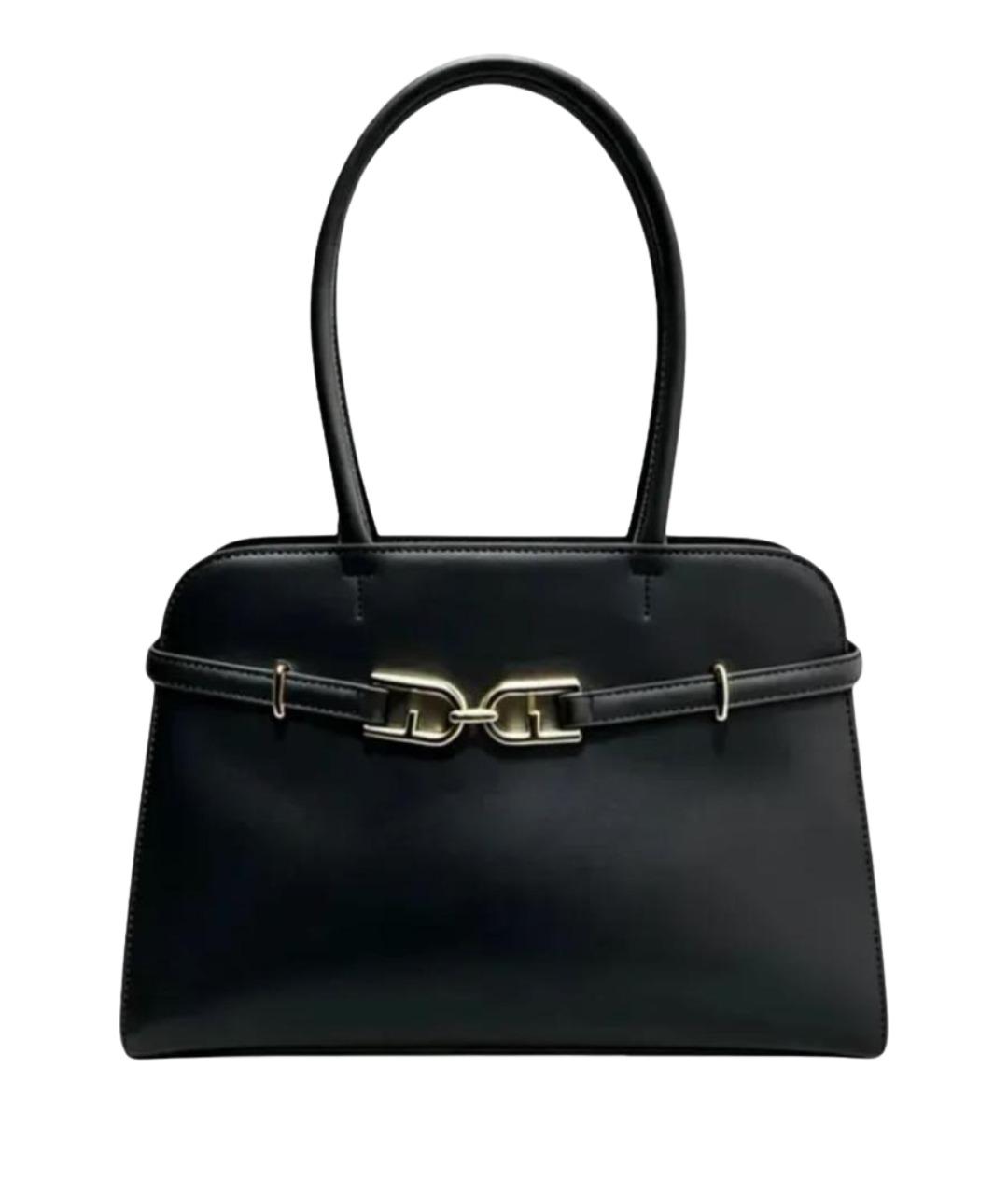 FURLA Черная кожаная сумка тоут, фото 1