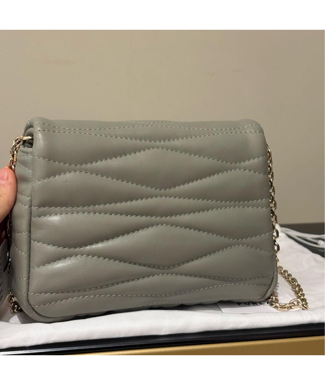 FURLA Бежевая кожаная сумка через плечо, фото 5