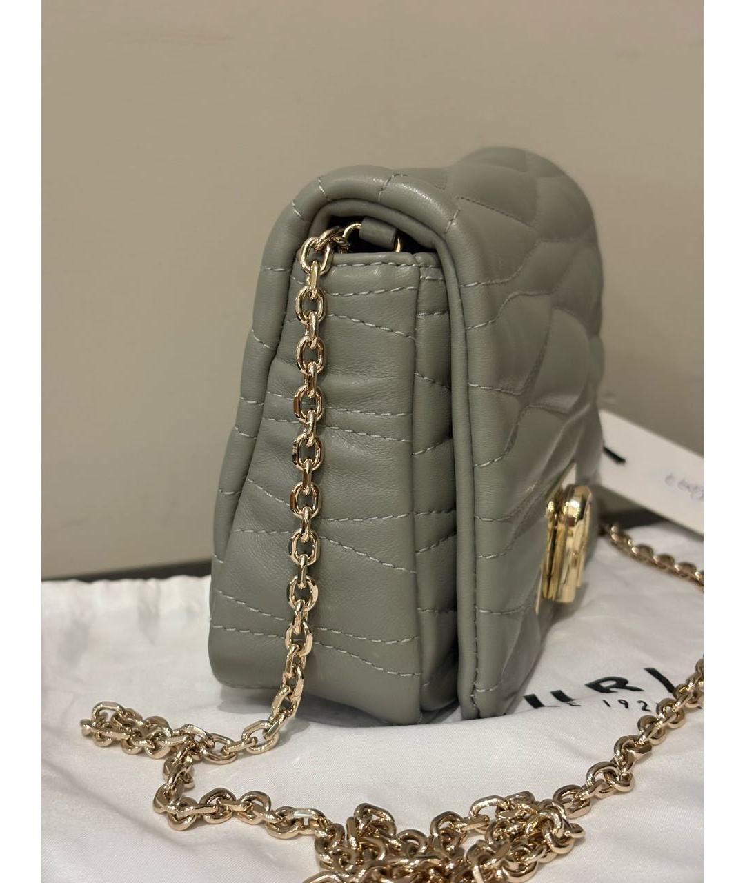 FURLA Бежевая кожаная сумка через плечо, фото 4