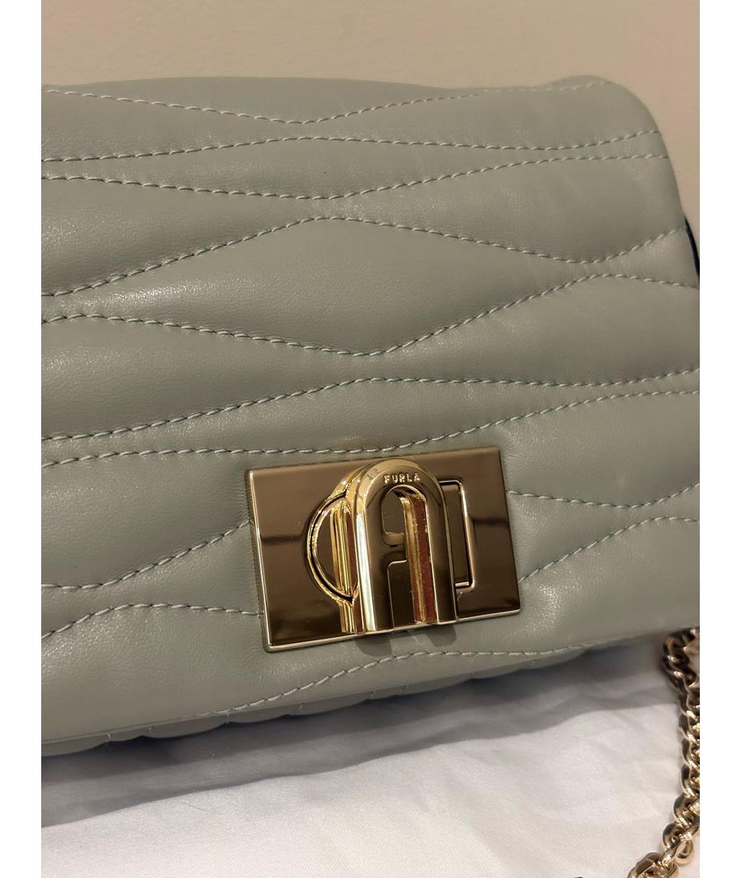 FURLA Бежевая кожаная сумка через плечо, фото 6