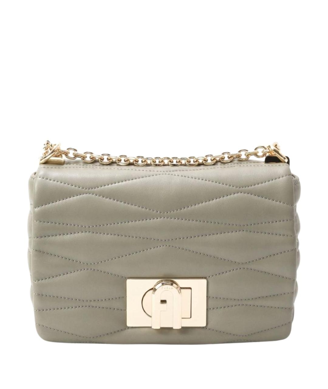 FURLA Бежевая кожаная сумка через плечо, фото 1