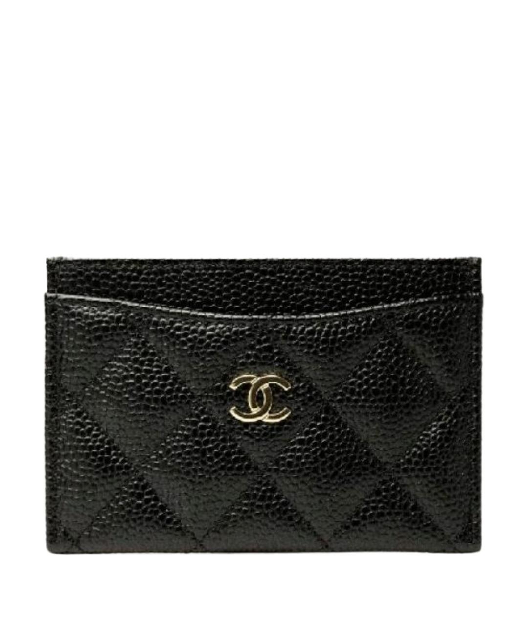 CHANEL Черный кожаный кардхолдер, фото 1
