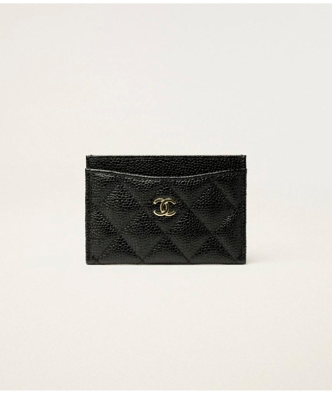 CHANEL Черный кожаный кардхолдер, фото 5