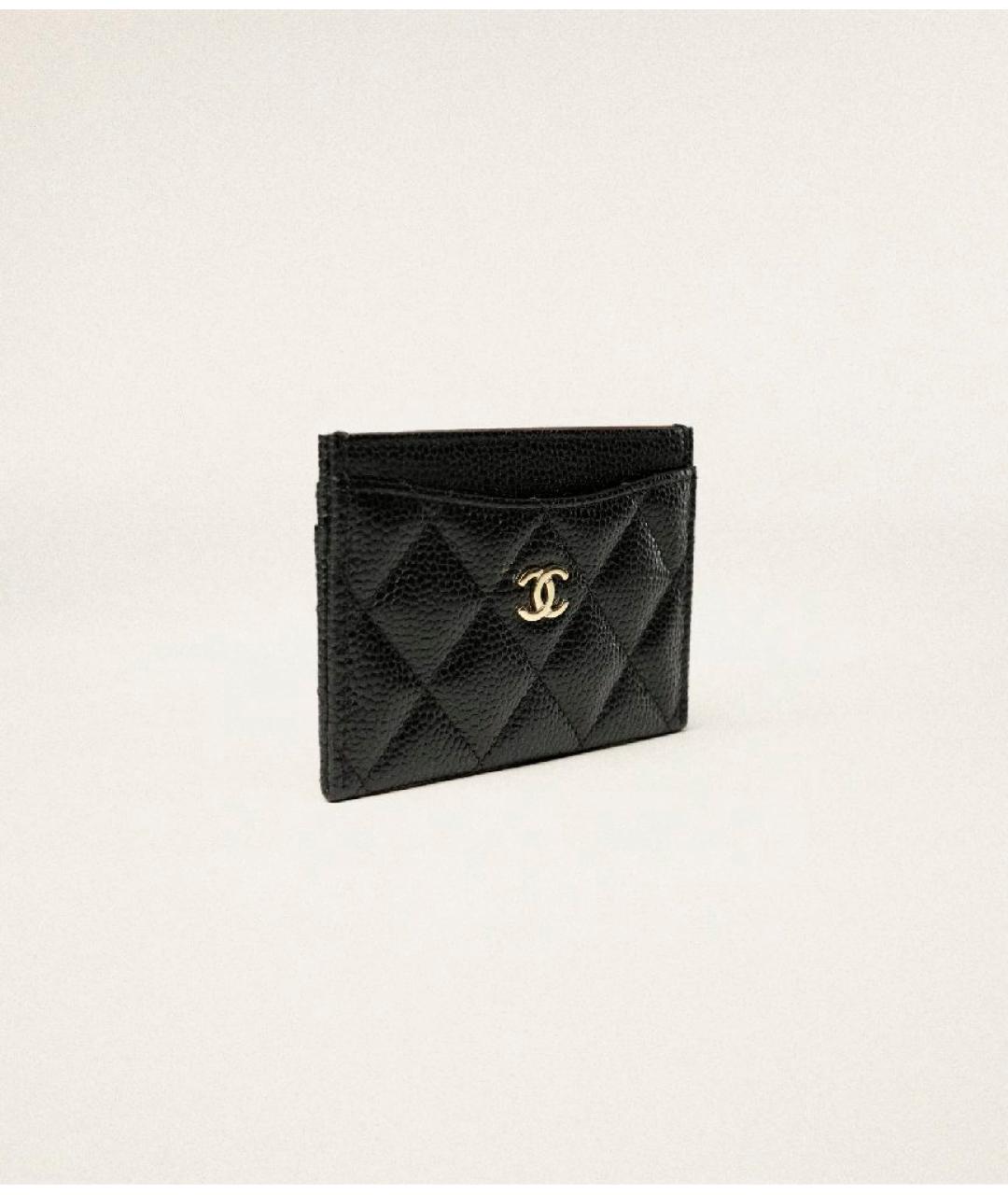 CHANEL Черный кожаный кардхолдер, фото 2