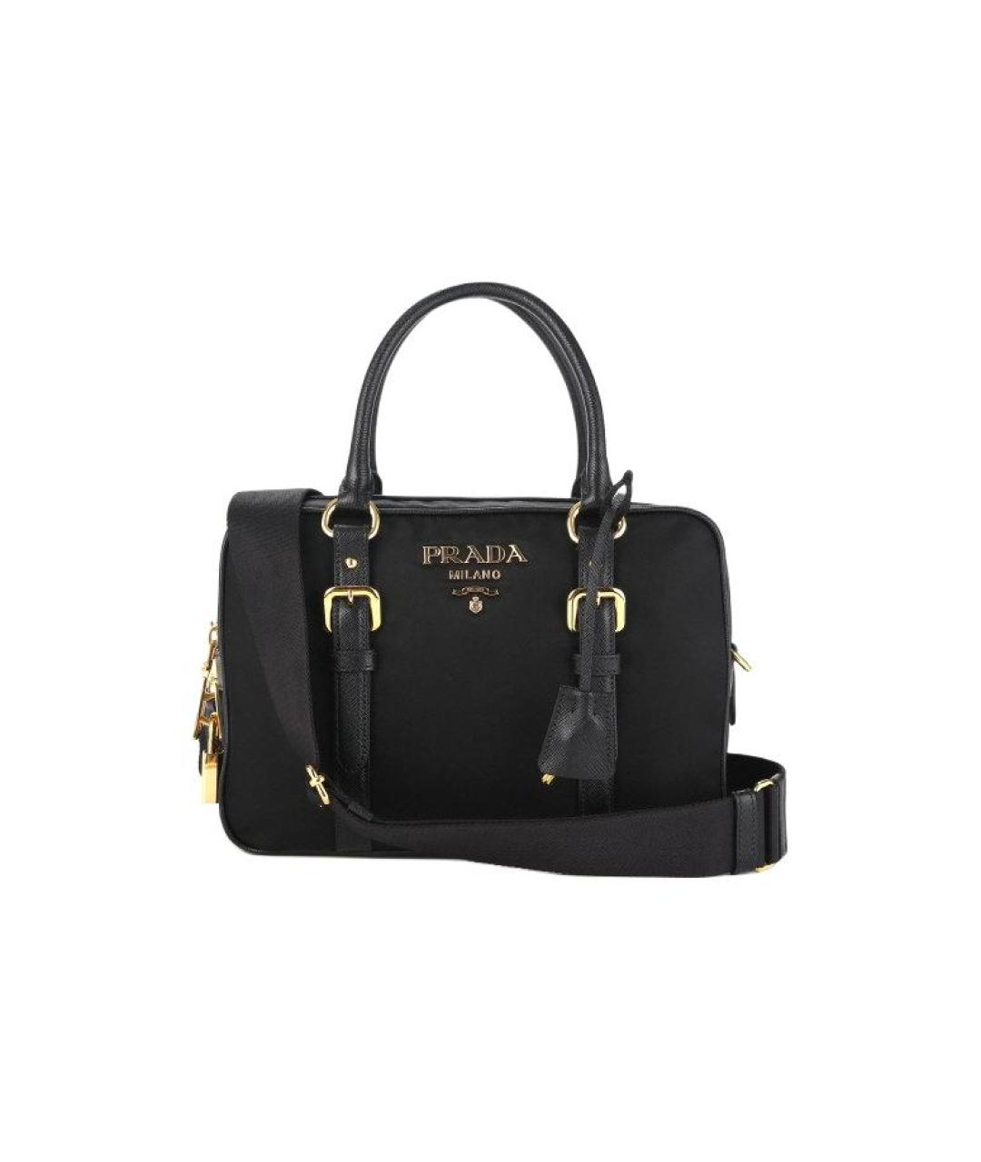 PRADA Черная нейлоновая сумка с короткими ручками, фото 2