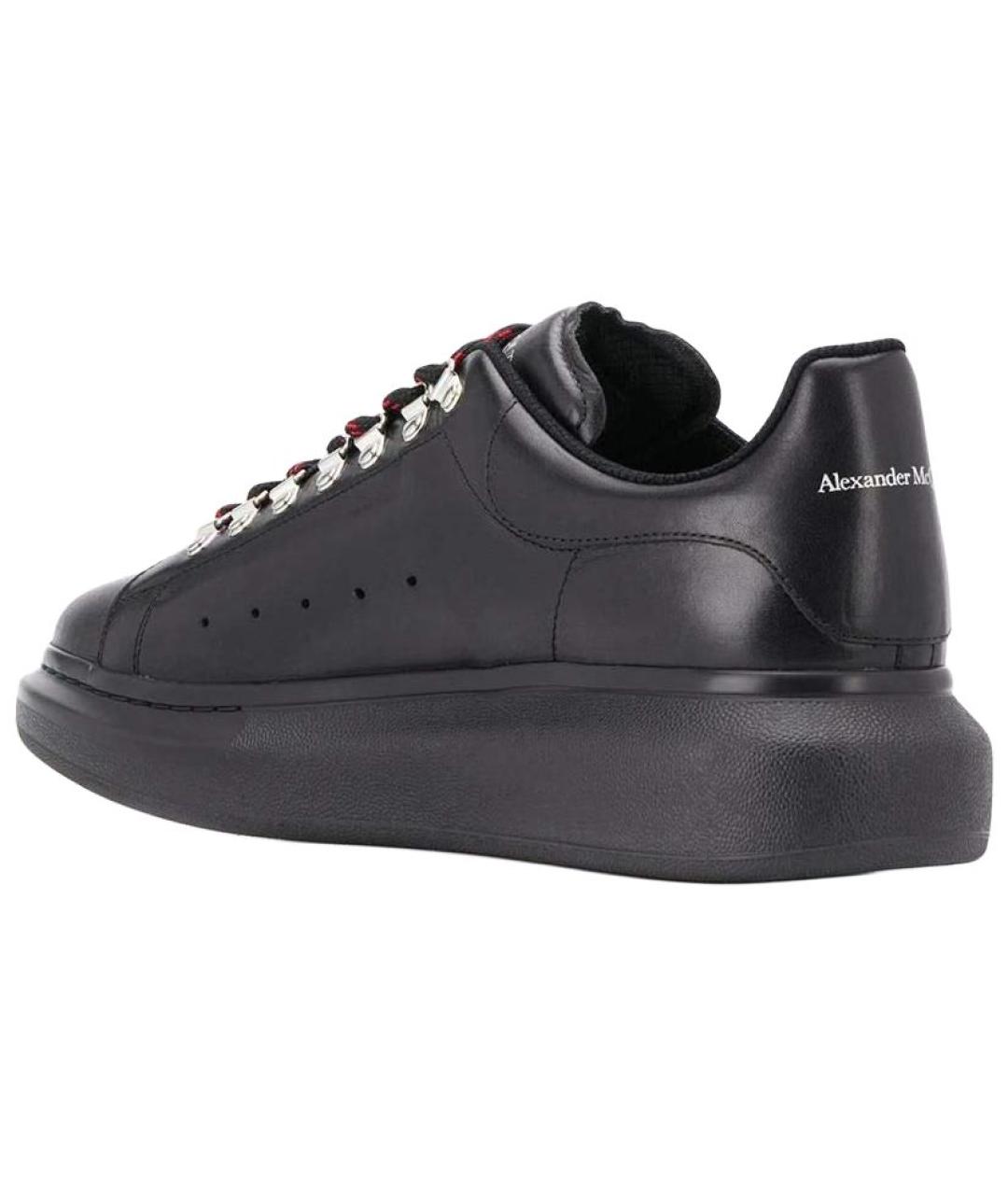 ALEXANDER MCQUEEN Черные кожаные низкие кроссовки / кеды, фото 3