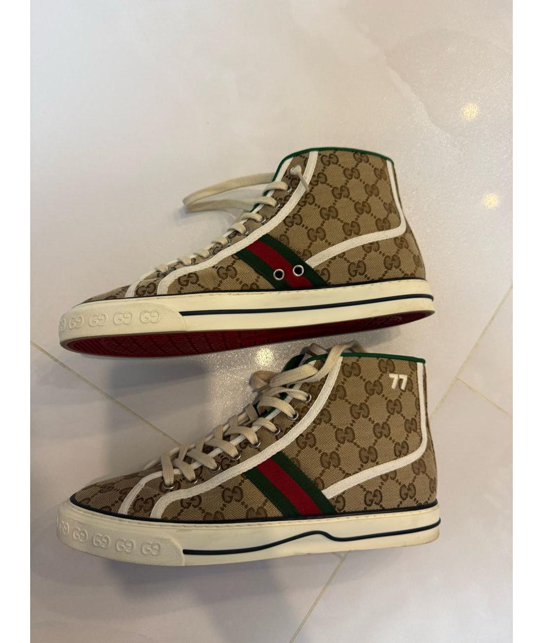 GUCCI Бежевые высокие ботинки, фото 5