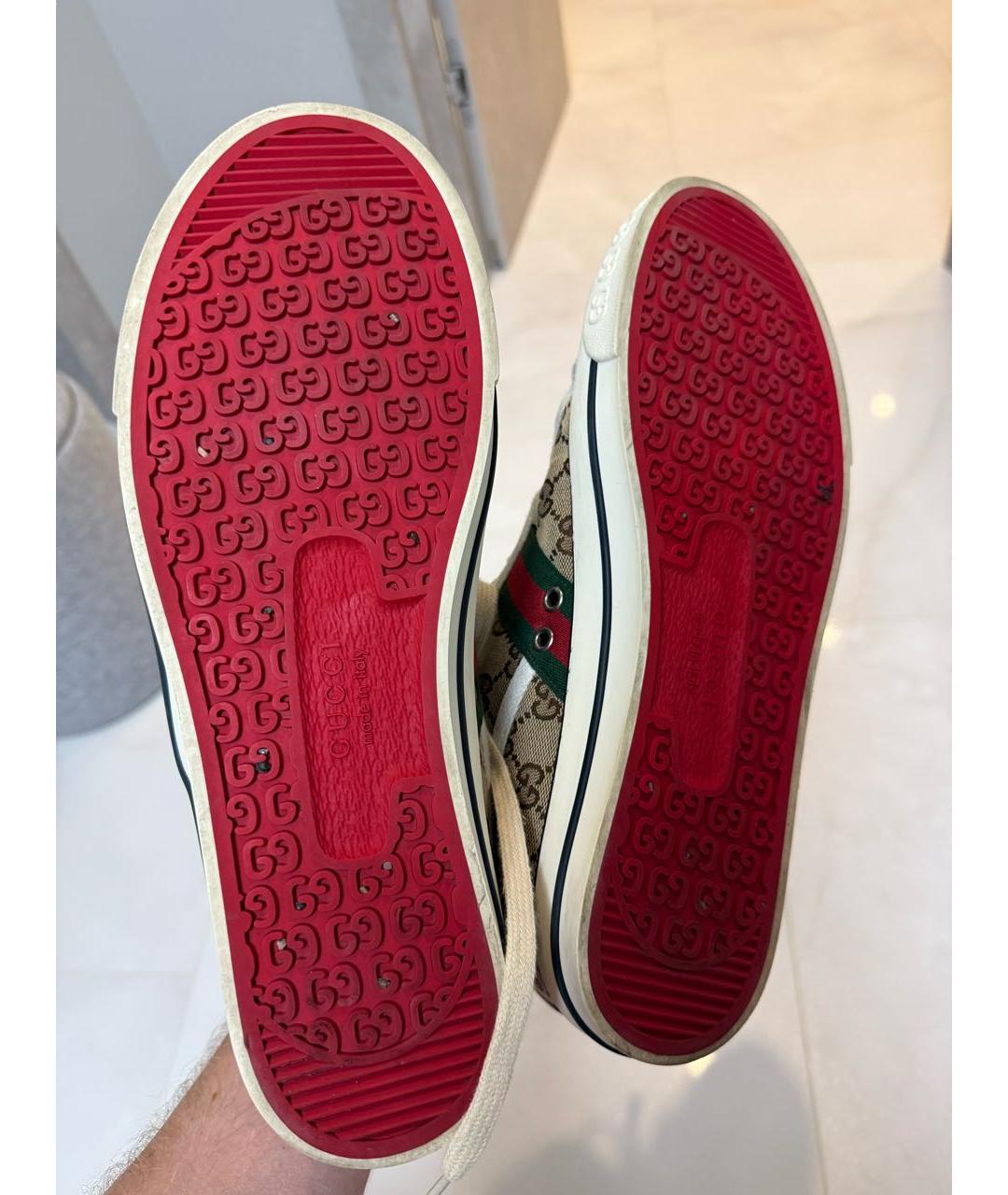 GUCCI Бежевые высокие ботинки, фото 4