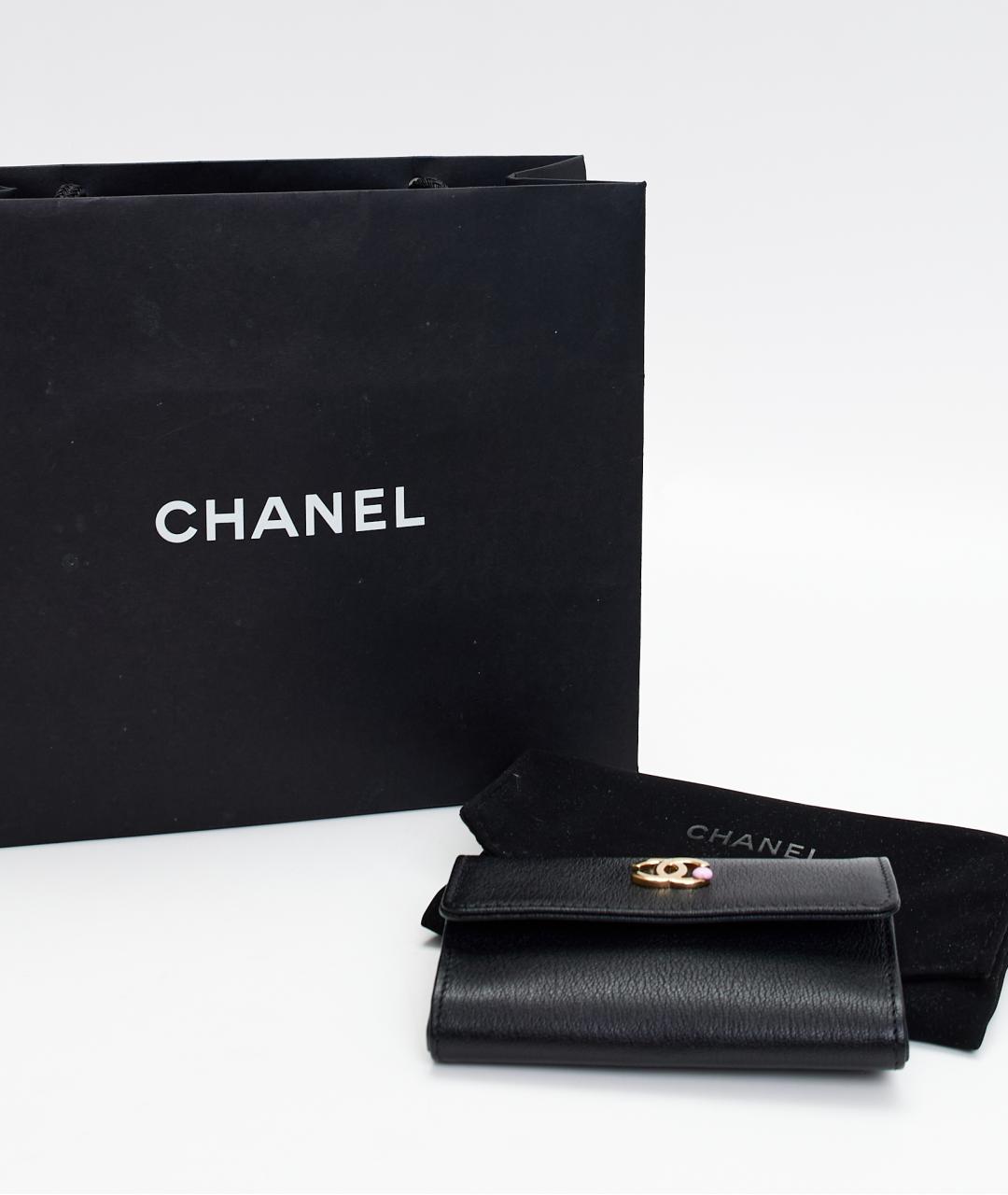 CHANEL Черный кожаный кардхолдер, фото 7