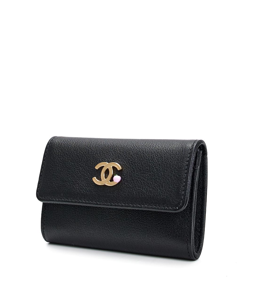 CHANEL Черный кожаный кардхолдер, фото 2