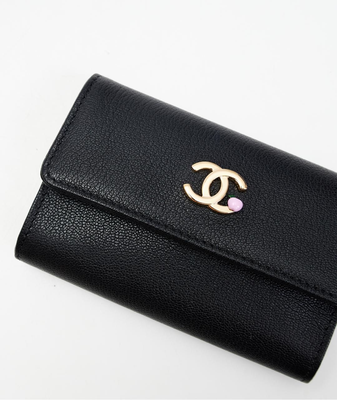 CHANEL Черный кожаный кардхолдер, фото 4