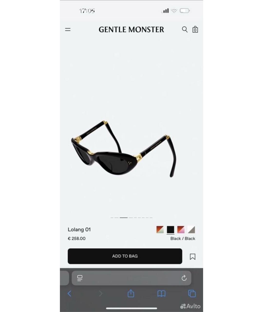 GENTLE MONSTER Черные пластиковые солнцезащитные очки, фото 2