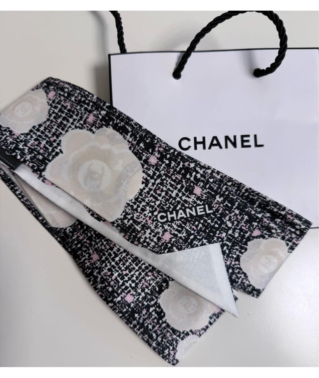CHANEL Мульти шелковый шарф, фото 5
