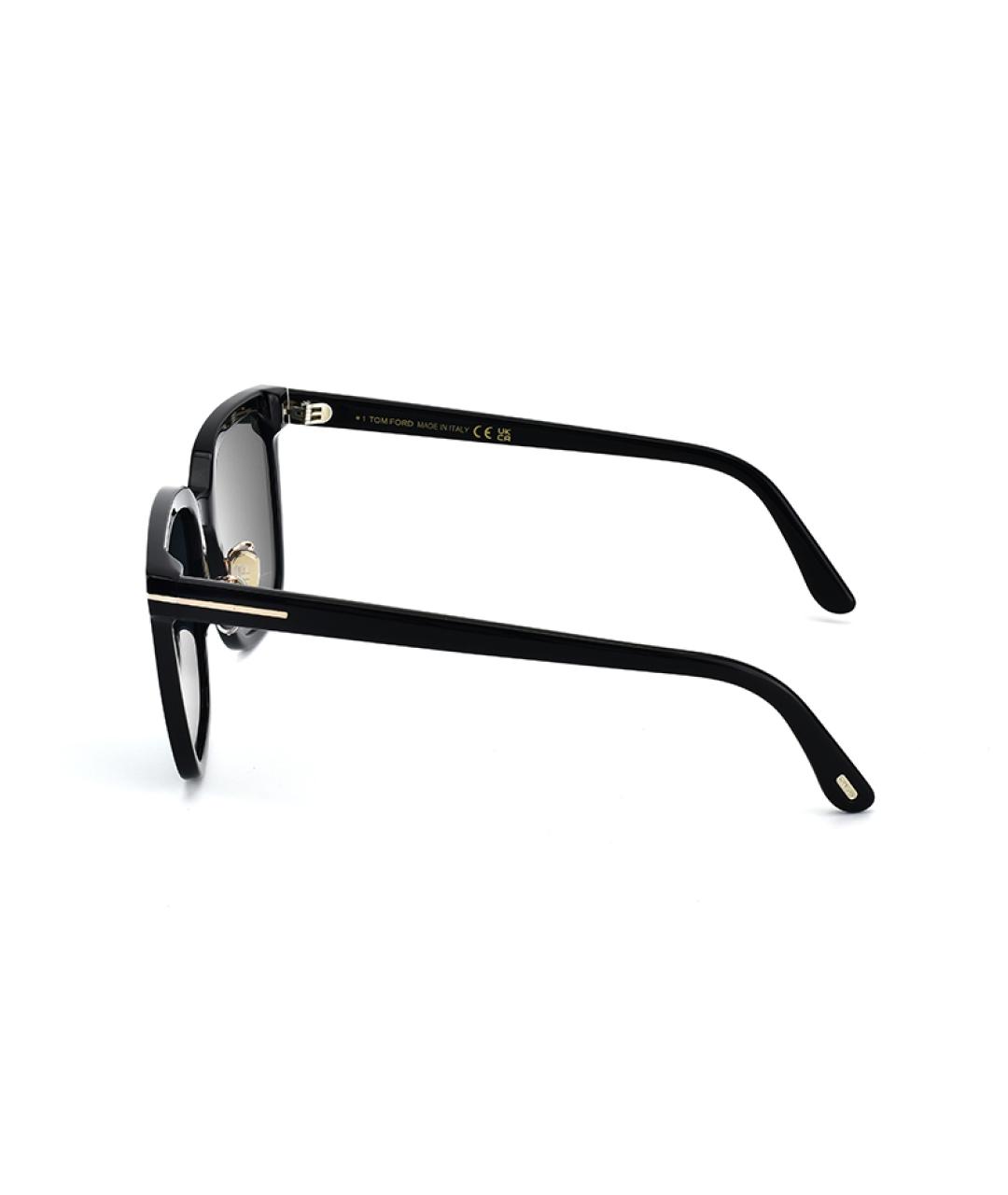 TOM FORD Черные пластиковые солнцезащитные очки, фото 4