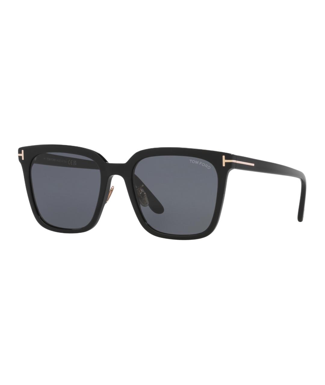 TOM FORD Черные пластиковые солнцезащитные очки, фото 1