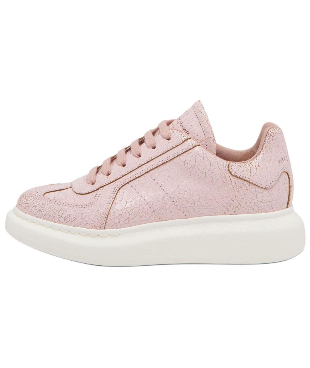ALEXANDER MCQUEEN Розовые кожаные кроссовки, фото 2