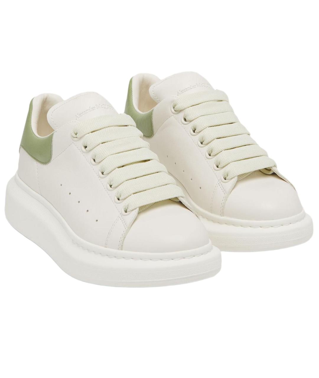 ALEXANDER MCQUEEN Белые кожаные кроссовки, фото 4