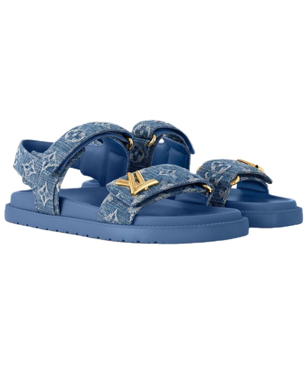 LOUIS VUITTON Синие сандалии, фото 3