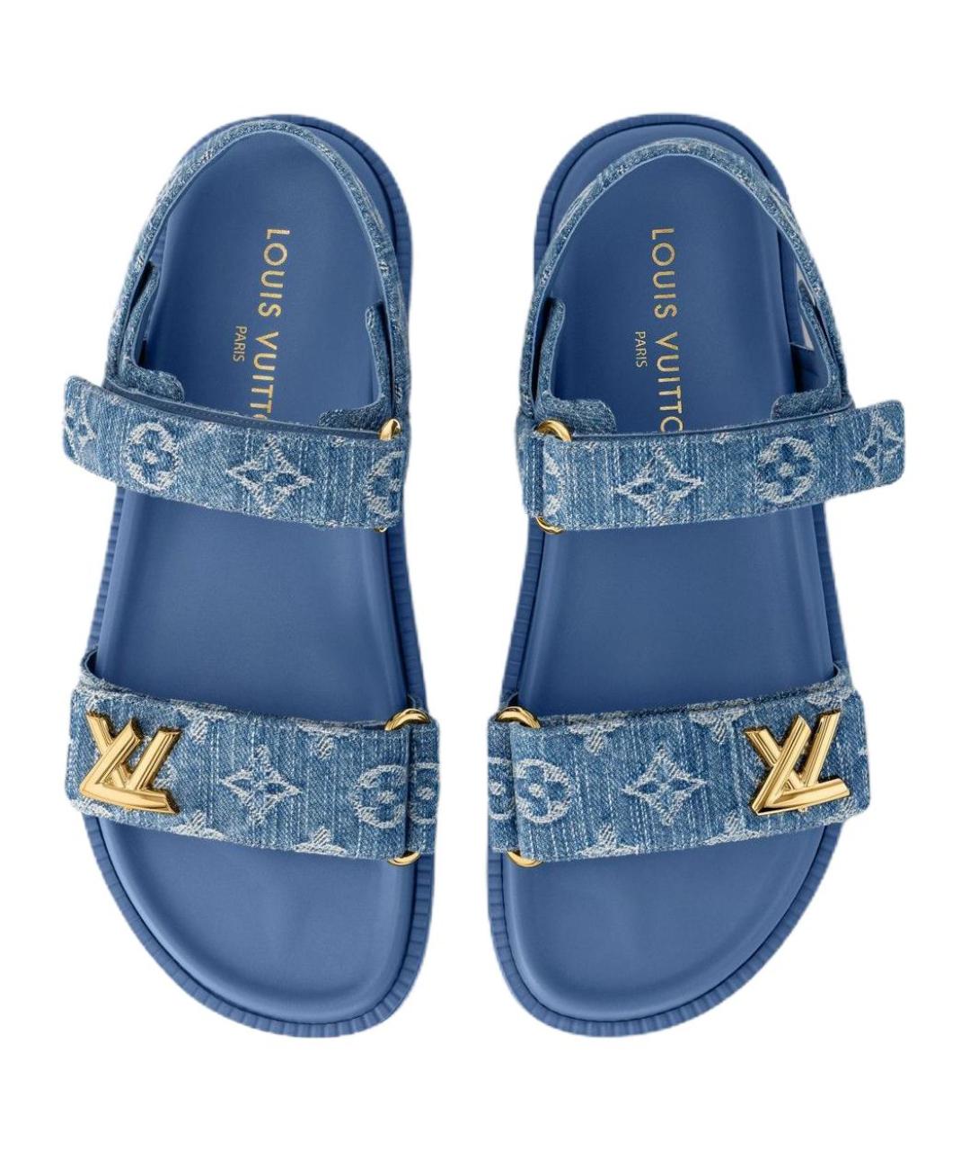 LOUIS VUITTON Синие сандалии, фото 4