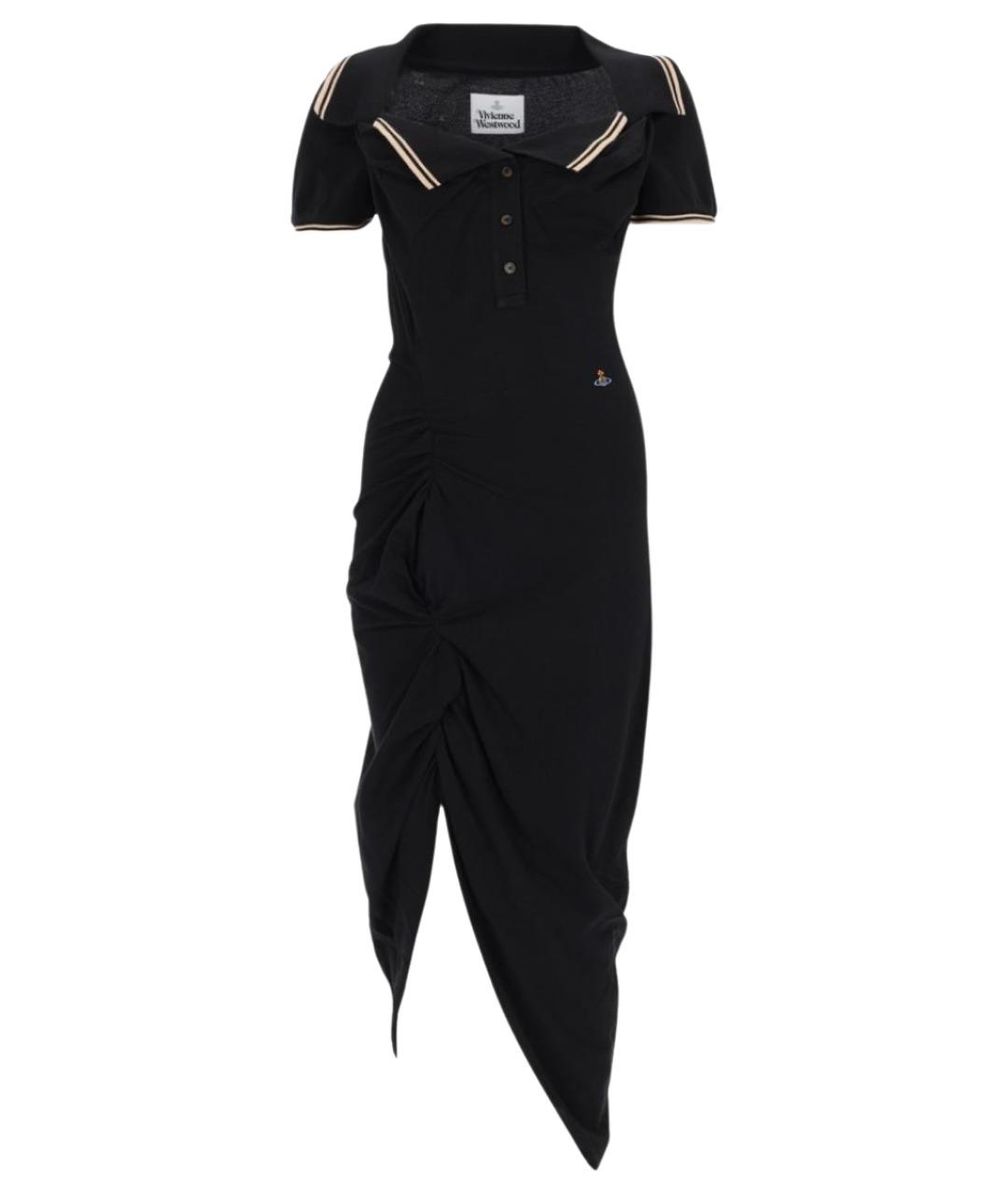 VIVIENNE WESTWOOD Черное хлопковое повседневное платье, фото 1