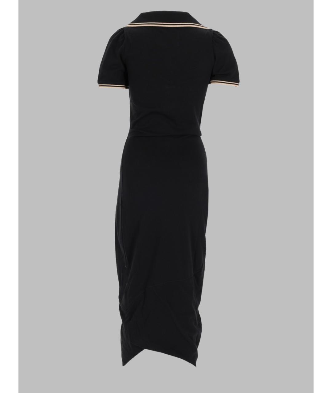 VIVIENNE WESTWOOD Черное хлопковое повседневное платье, фото 2