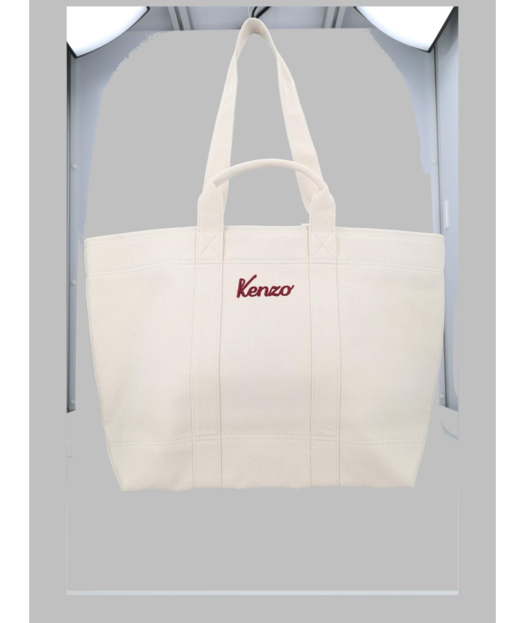 KENZO Розовая хлопковая сумка тоут, фото 2
