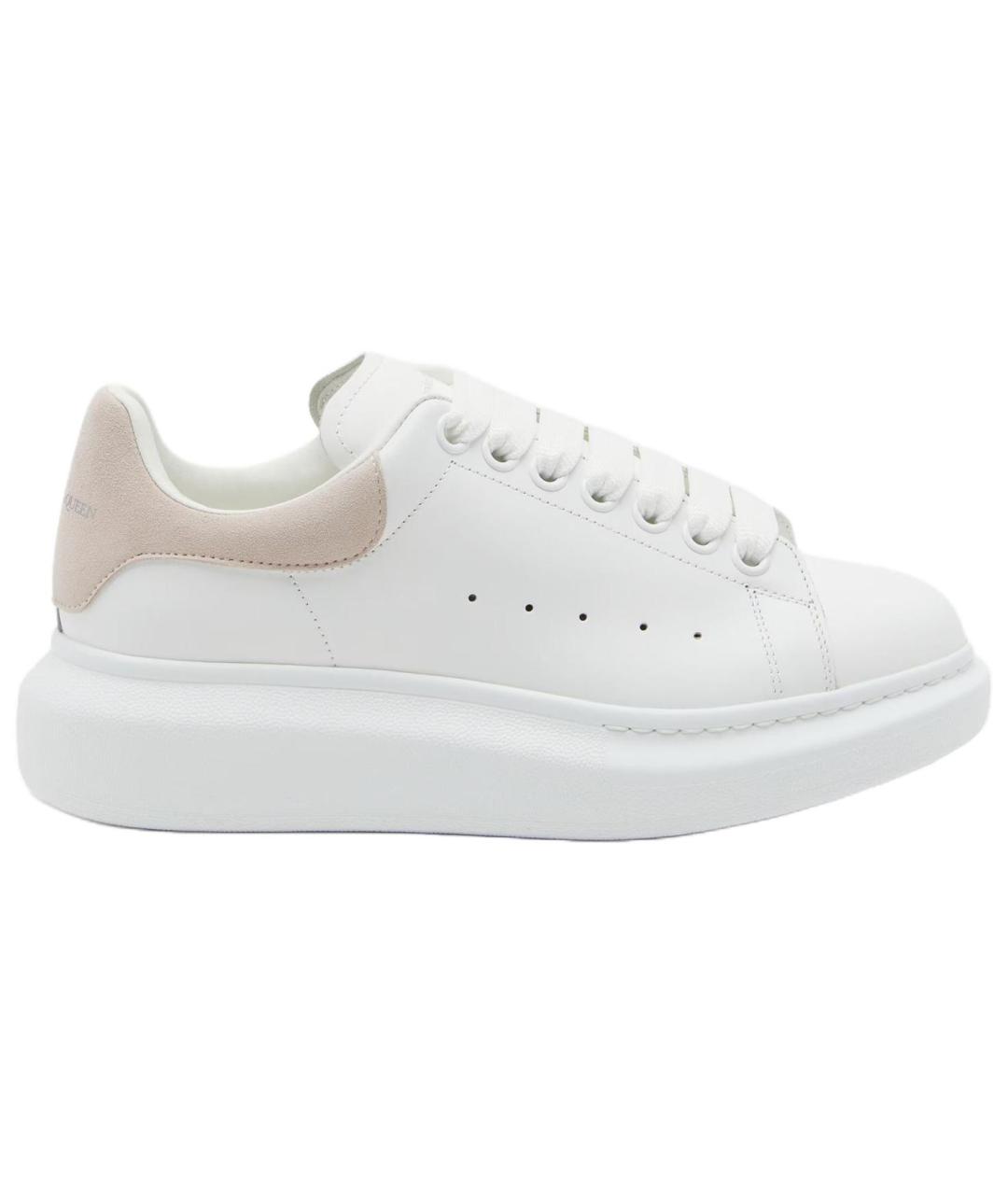 ALEXANDER MCQUEEN Белые кожаные кроссовки, фото 1