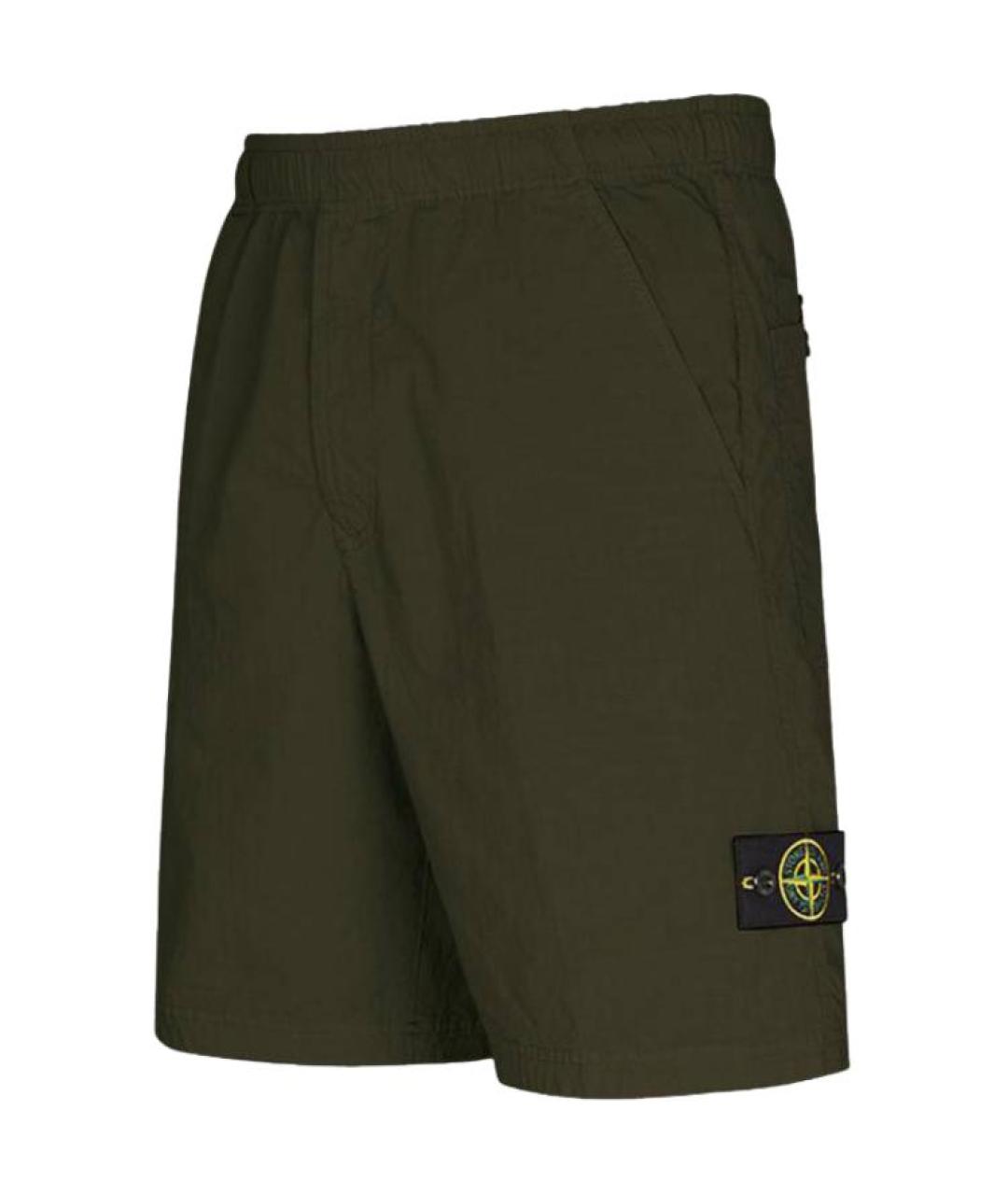 STONE ISLAND Зеленые шорты, фото 2