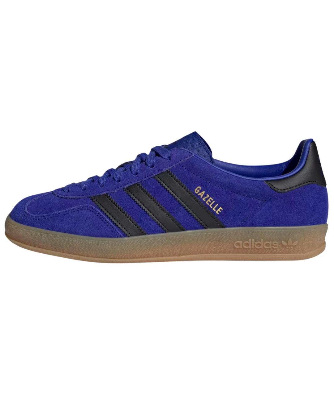 ADIDAS Синие кожаные кеды, фото 4