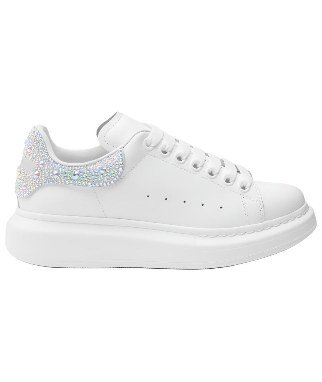 ALEXANDER MCQUEEN Белые кожаные кроссовки, фото 1