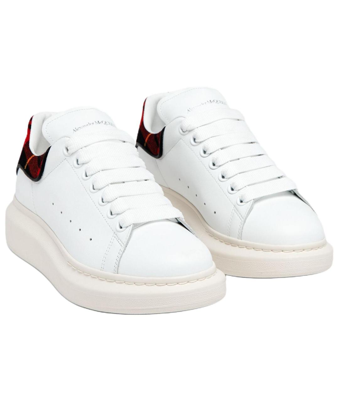 ALEXANDER MCQUEEN Белые кожаные кроссовки, фото 3