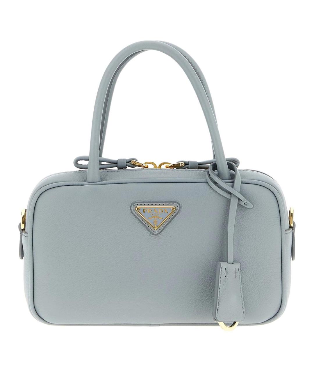 PRADA Голубая кожаная сумка через плечо, фото 1