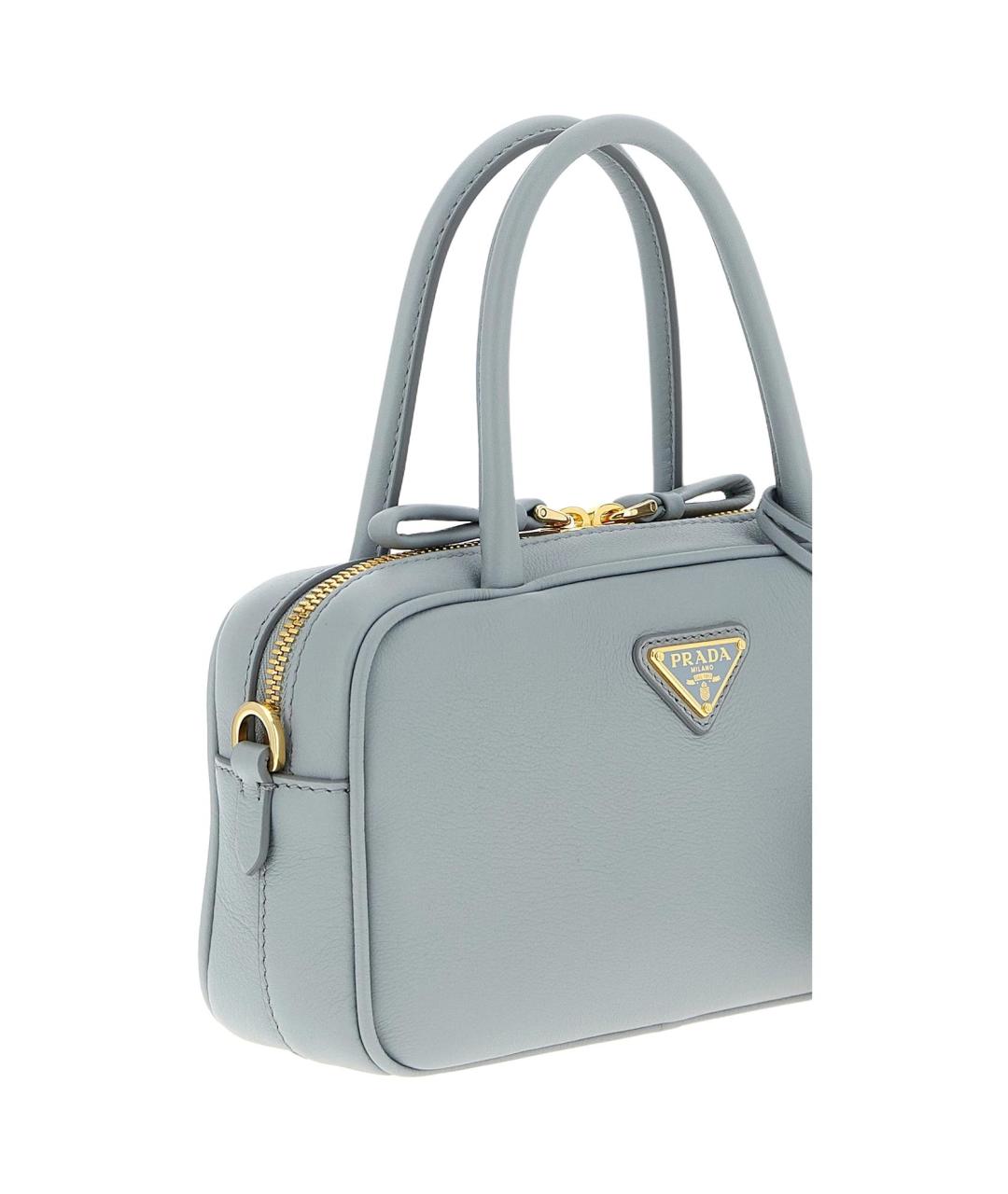 PRADA Голубая кожаная сумка через плечо, фото 3