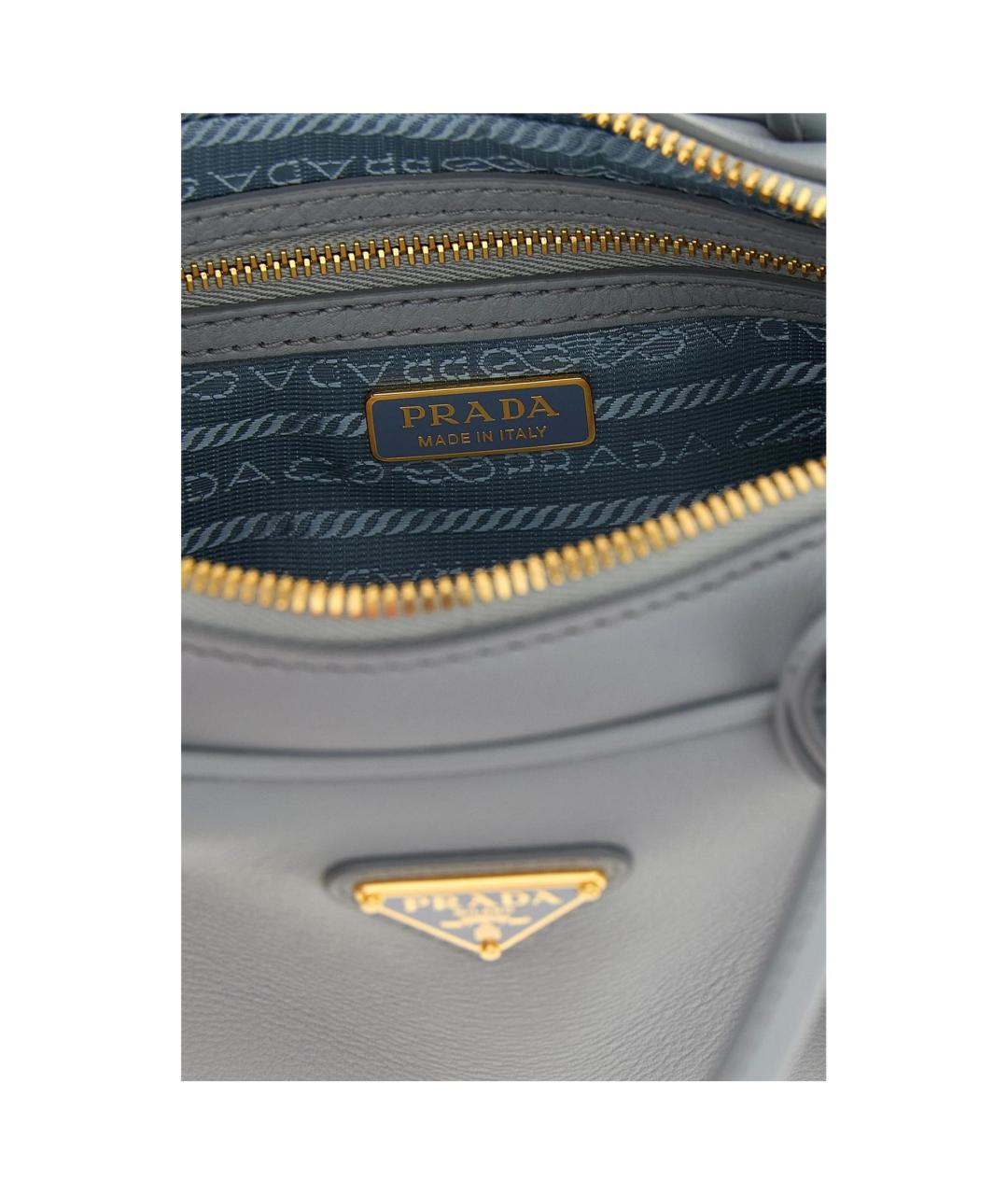 PRADA Голубая кожаная сумка через плечо, фото 4