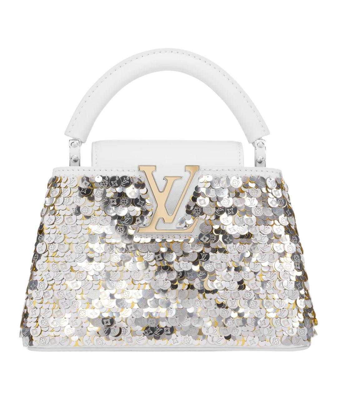 LOUIS VUITTON Серебряная кожаная сумка через плечо, фото 1