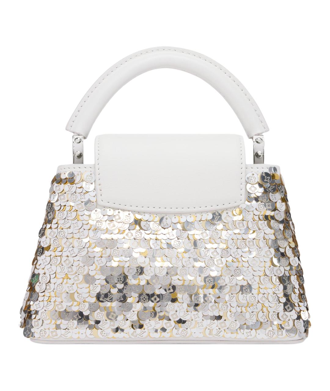 LOUIS VUITTON Серебряная кожаная сумка через плечо, фото 3