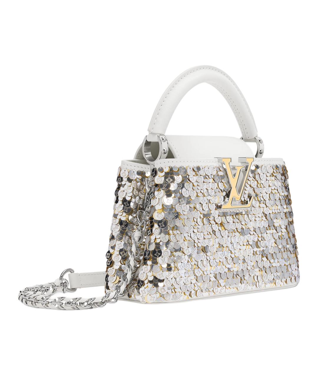 LOUIS VUITTON Серебряная кожаная сумка через плечо, фото 2