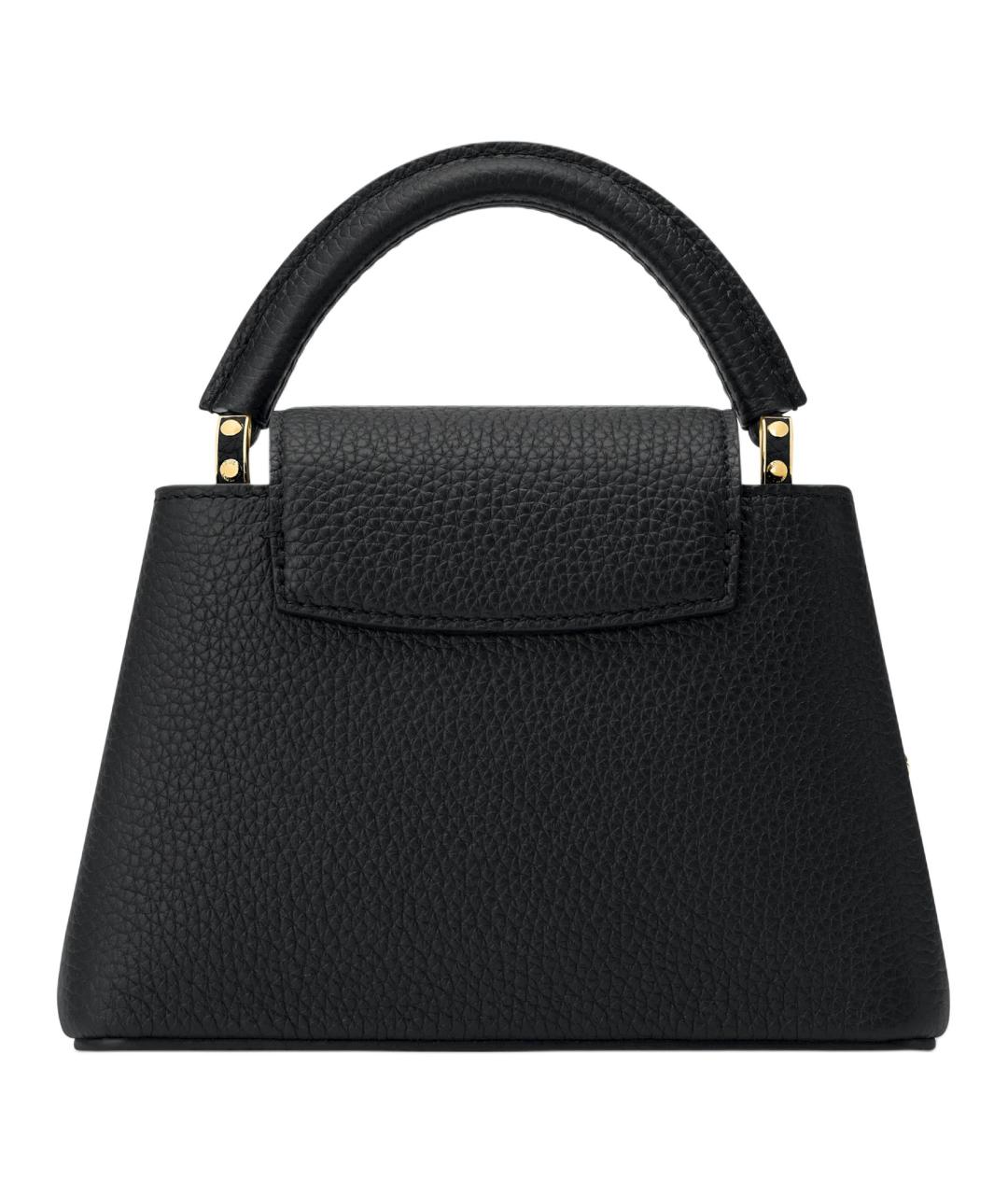 LOUIS VUITTON Черная кожаная сумка через плечо, фото 3