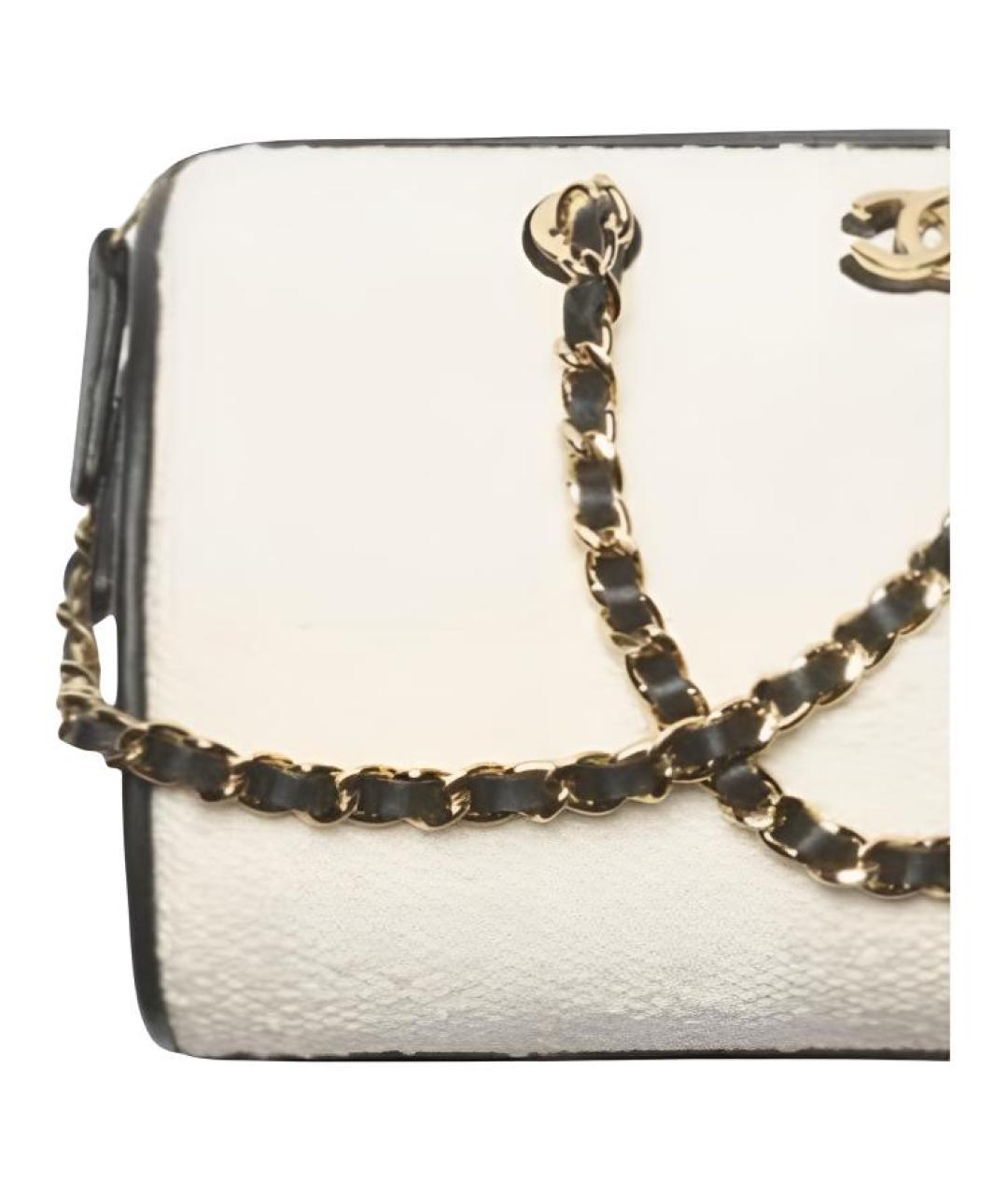 CHANEL Белая сумка через плечо, фото 3