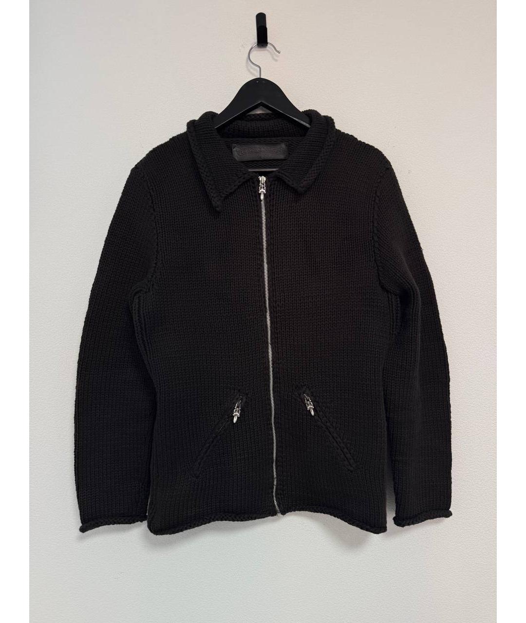 CHROME HEARTS Черный кашемировый кардиган, фото 7