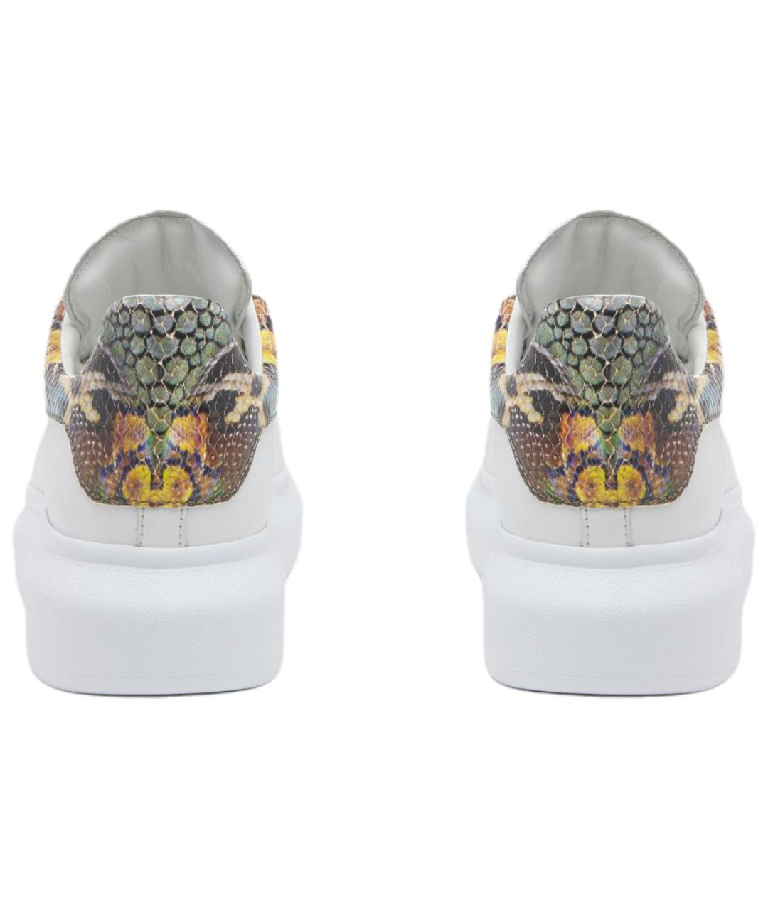 ALEXANDER MCQUEEN Белые кожаные низкие кроссовки / кеды, фото 5