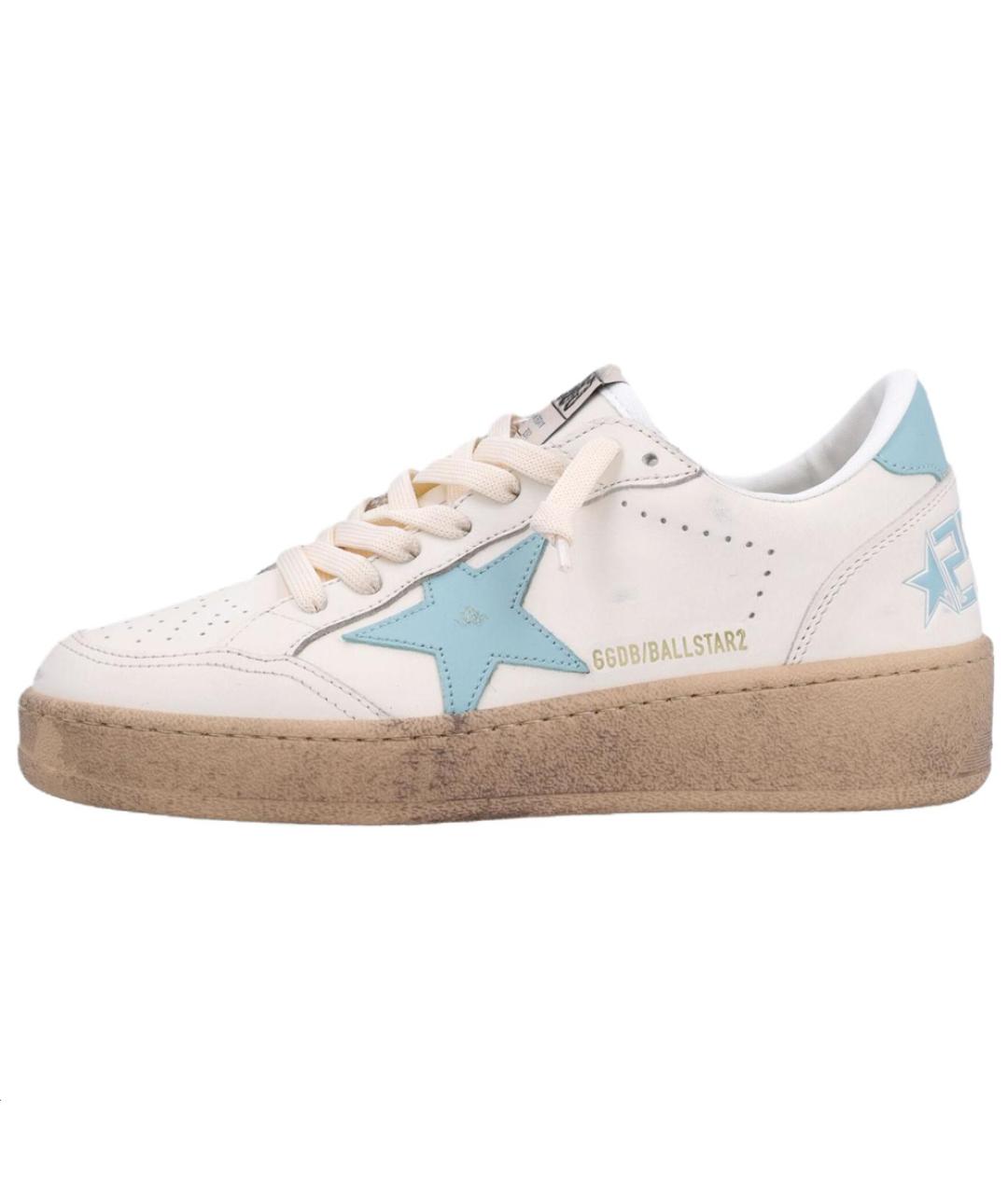 GOLDEN GOOSE Белые кожаные кроссовки, фото 2