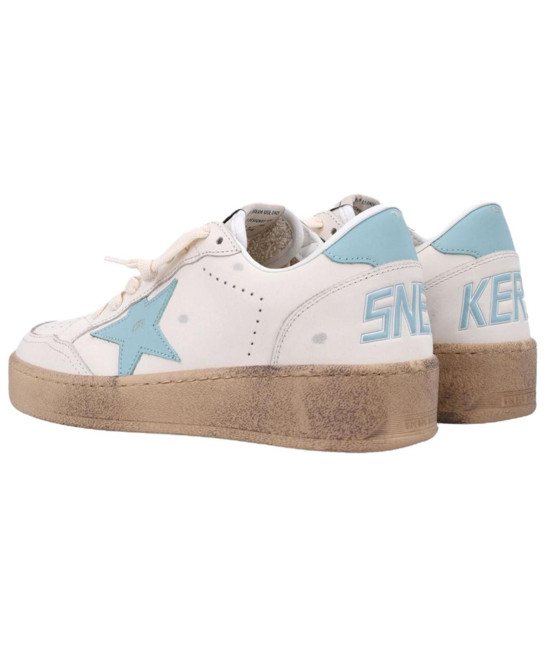GOLDEN GOOSE Белые кожаные кроссовки, фото 4