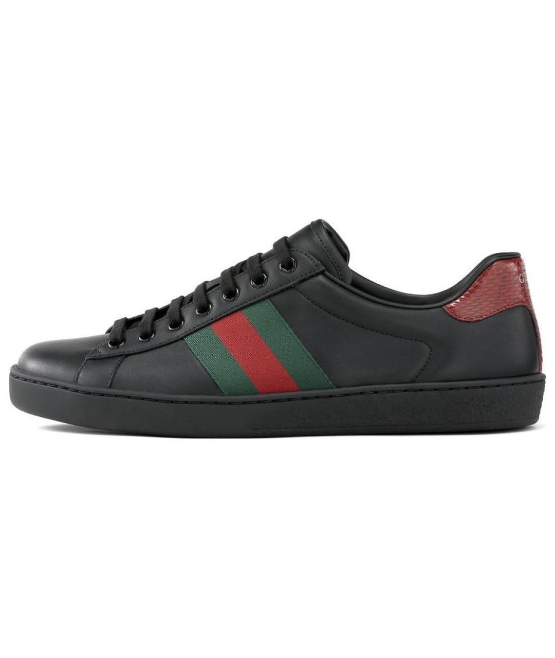 GUCCI Черные низкие кроссовки / кеды, фото 6