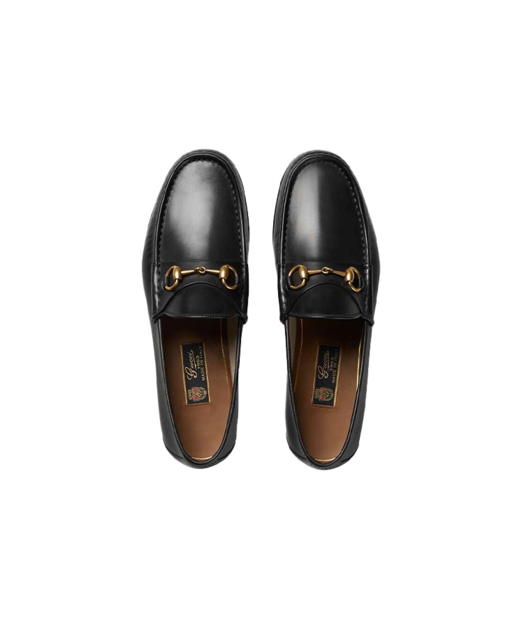 GUCCI Черные кожаные лоферы, фото 4