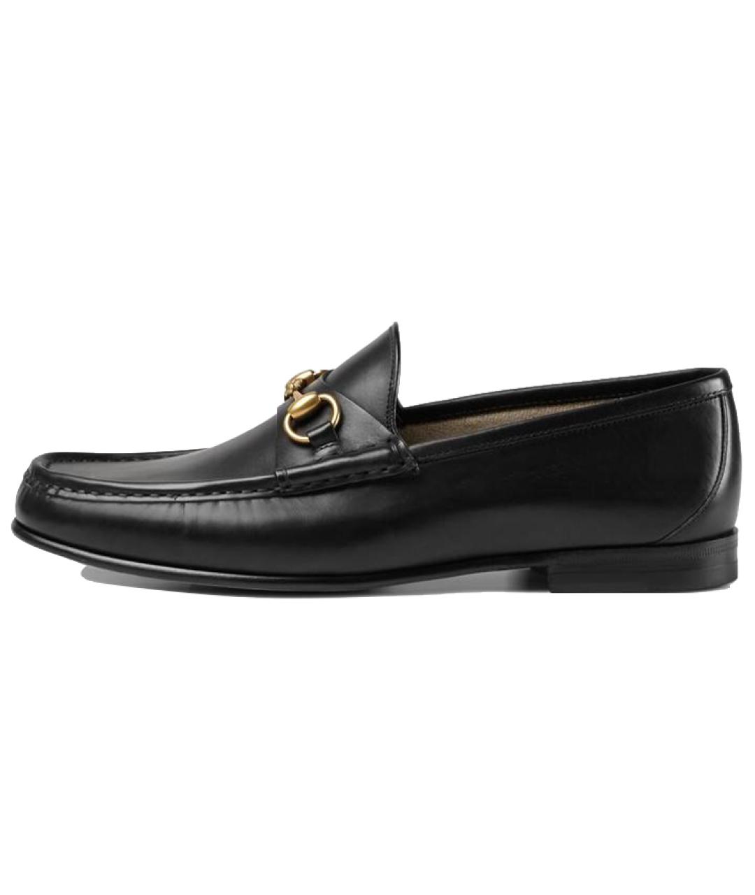 GUCCI Черные кожаные лоферы, фото 6