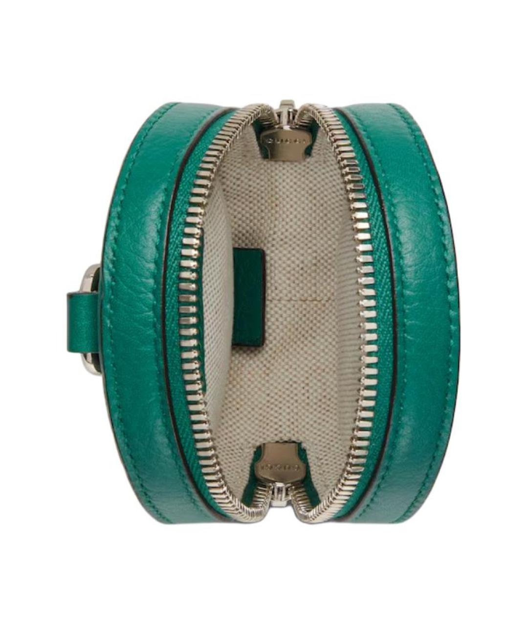 GUCCI Зеленый кожаный кошелек, фото 3