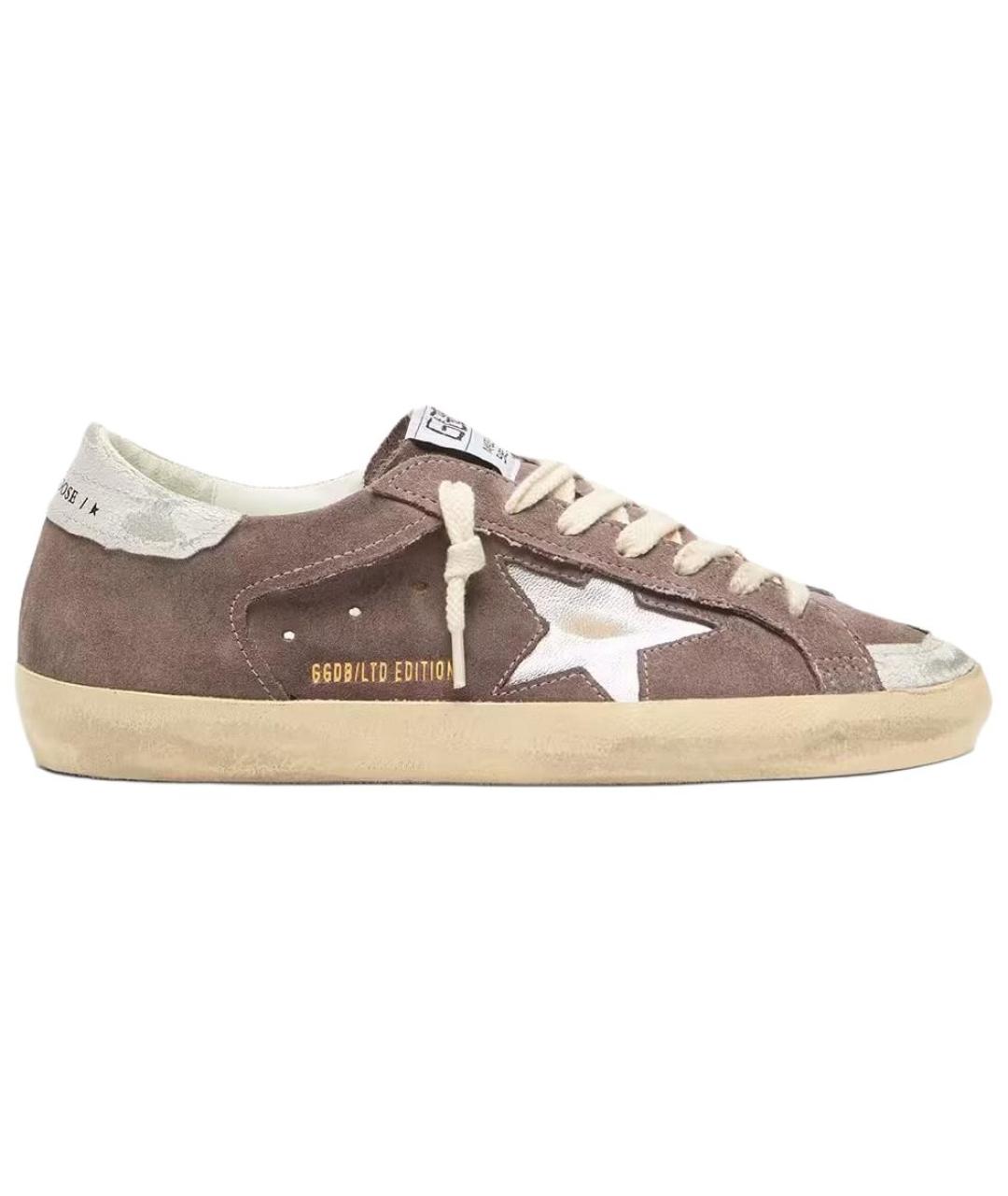 GOLDEN GOOSE Фиолетовые замшевые кроссовки, фото 1