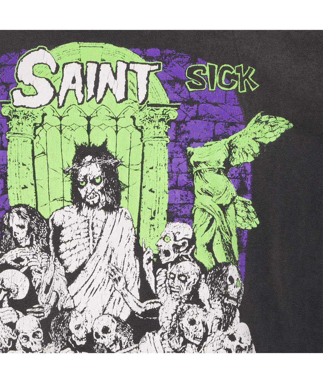 SAINT Mxxxxxx Черная хлопковая футболка, фото 3