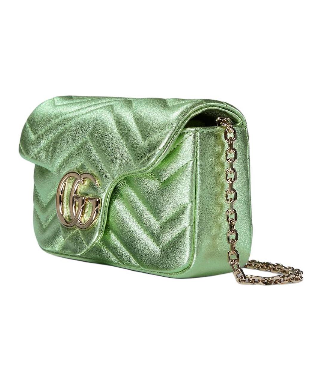 GUCCI Зеленая кожаная сумка через плечо, фото 2